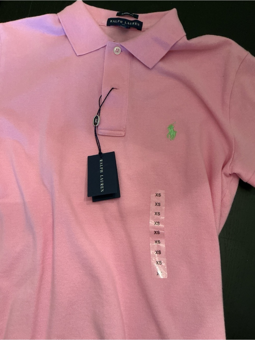 NWT SZ XS. Ralph Lauren women’s Cotton Pink Polo Shirt - Picture 3 of 4